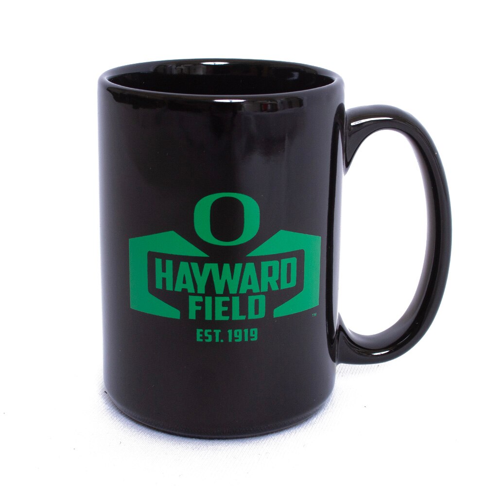 Classic Oregon O, MCM Group, Black, Traditional Mugs, Ceramic, Home & Auto, Track & Field, Hayward Field, Magnum, 14 ounce, 826232